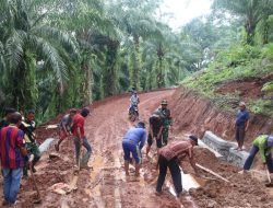 Pembangunan Jalan Lingkar TMMD ke 123 Kodim 0412/LU di Desa Subik dilakukan Perapian.