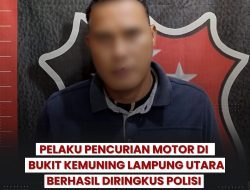 Pelaku Pencurian Motor di Bukit Kemuning Lampung Utara Berhasil Diringkus Polisi