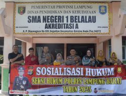 *Polres Lampung Barat Gelar Sosialisasi Hukum di SMA Negeri 1 Belalau*