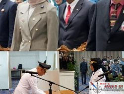 Sekda Mewakili Bupati Lampung Utara, Drs. Lekok, M.M., Hadiri Pelantikan Bupati Way Kanan dan Penyerahan SK TP-PKK di Balai Keratun
