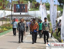 Sekda Lampung Barat Tinjau Kesiapan Peresmian Pasar Tematik Wisata Jelajah Danau Ranau