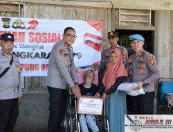 Polres Lampung Barat Salurkan Bantuan Sosial kepada Penyandang Disabilitas dalam Rangka Hari Bhayangkara ke-79