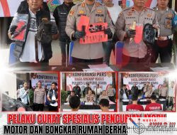Tuntas, Pelaku Curat Spesialis Pencurian Mobil, Motor dan Bongkar Rumah Berhasil Diringkus Sat Reskrim Polres Lampung Utara