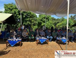 Dukung Ketahanan Pangan, Kapolres Lampung Utara Hadiri Penanaman Kedelai di Lahan TNI-AL