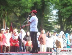 Gelar Senam Bersama, Parosil Ajak ASN Jadi Teladan Semarak HUT RI.