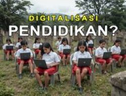 Digitalisasi Pendidikan: Anak SD Flores Timur Ujian di Pemakaman