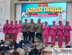 Sambut Hari Lalu lintas Bhayangkara ke- 70, Satlantas Polres Pamekasan Adakan Donor Darah