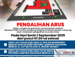 Aksi di DPRD Lampung, Satlantas Alihkan Arus Lalu Lintas dan Imbau Warga Tunda Perjalanan