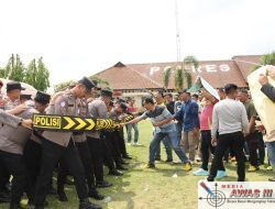 Antisipasi Aksi Unjuk Rasa, Polres Lampung Utara Gelar Simulasi Sispamkota