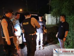 Razia Malam Minggu Bersama TNI, Polres Lampung Utara Amankan 12 Motor dan 1 Sajam