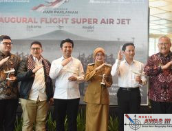 Bandara Dhoho Kediri Resmi Kembali Dibuka,Wali Kota Kediri Hadir Menyaksikan Inaugural flight