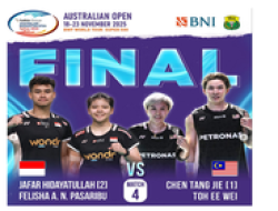 Live Streaming Final Australia Open 2025, 6 Wakil Indonesia Bertanding Hari Ini