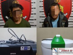 Dua Pelaku Curat Diamankan Sat Reskrim Polres Lampung Utara