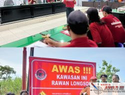 Baguna PDIP Tulungagung Gelar Pelatihan Mitigasi Bencana dan Pasang Peringatan di Beberapa Titik Rawan