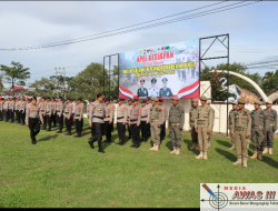 Kapolres Lampung Barat Pimpin Apel Kesiapan Tanggap Darurat Bencana Hidrometeorologi