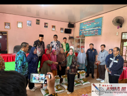 Polda Lampung Dampingi Bapanas dalam Penyaluran Bantuan Pangan di Dua Desa di Tubaba