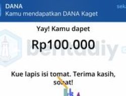 Klik tautan dana kaget hari ini, dapatkan 100rb dan kumpulkan hingga 2 juta gratis