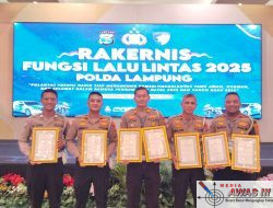 Sat Lantas Polres Lampung Utara Raih 7 Penghargaan pada Rakernis Lalu Lintas Polda Lampung 2025