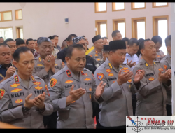 Shalat Gaib Dan Doa Bersama Polda Lampung Untuk Korban Bencana Alam