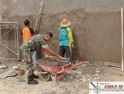 Babinsa Pademawu Dampingi Pembangunan KDKMP