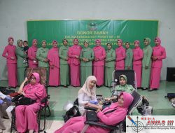 Peringati HUT Persit Kartika Chandra Kirana ke-80, Kodim 0826 Pamekasan Gelar Donor Darah
