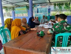 Babinsa Pakong Dampingi Para Petani Pendataan Penerima Pupuk Bersubsidi