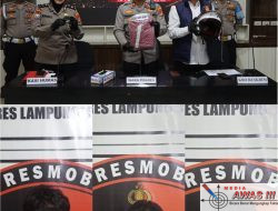 Kurang dari 24 Jam, Tiga Pelaku Spesialis Curat Diringkus Tim Tekab 308 Sat Reskrim Polres Lampung Utara