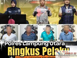 Polres Lampung Utara Ringkus Pelaku Spesialis Curanmor dan Pembobol Rumah.