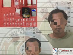 Ungkap Kasus Narkotika, Dua Pelaku dengan Puluhan Paket Sabu di Amanakan Sat Narkoba Polres Lampung Utara