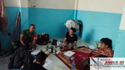 Babinsa Larangan Laksanakan Kegiatan Komsos