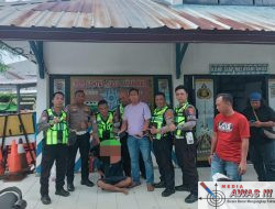 SAAT PATROLI HUNTING, SAT LANTAS POLRES LAMPUNG UTARA AMANKAN PELAKU CURANMOR BERSENPI YANG VIRAL