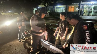 Tim Tekab 308 Presisi dan Sat Samapta Polres Lampung Utara Gencarkan Patroli Mobile Antisipasi C3