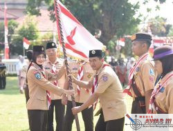Pelepasan Kontingen Gerakan Pramuka Kota Kediri yang akan mengikuti Jambore Nasional (Jamnas) XII Tahun 2026 di Buperta Cibubur