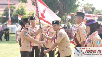 Pelepasan Kontingen Gerakan Pramuka Kota Kediri yang akan mengikuti Jambore Nasional (Jamnas) XII Tahun 2026 di Buperta Cibubur