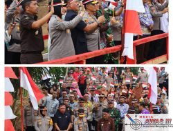 Kapolres Lampung Utara Dampingi Kapolda Lampung Resmikan Jembatan Presisi Merah Putih
